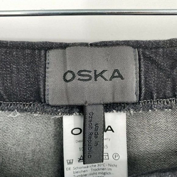 OSKA Skinny Jegging Jeans Womens Size 6 High Rise Pull On Denim Charcoal Gray - Picture 4 of 12
